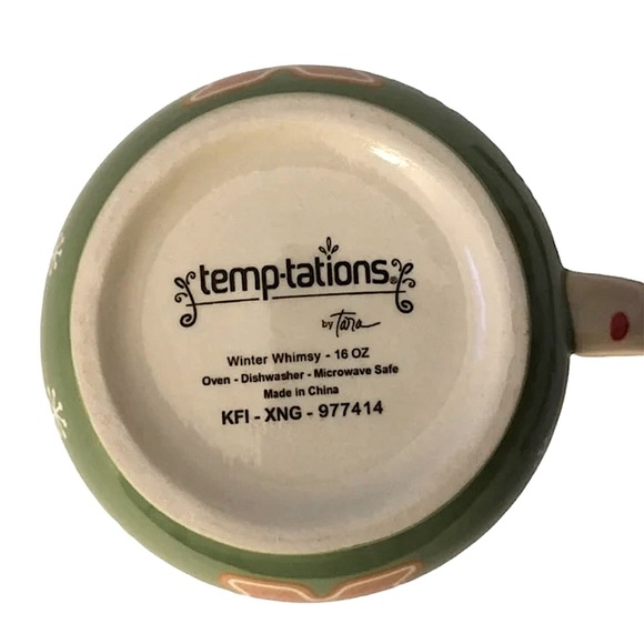 Temptations by Tara Winter Whimsy Gingerbread Man 16 Oz Coffee Mug. - Picture 6 of 7